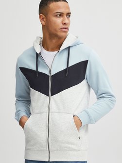 Artikelbild Herren Kapuzensweatjacke - IDPock von Indicode in blau gemustert