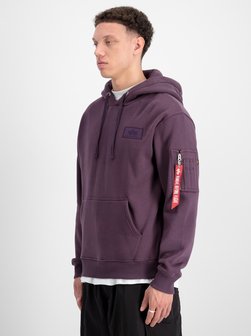Artikelbild Herren Kapuzensweatshirt von Alpha Industries in lila bedruckt