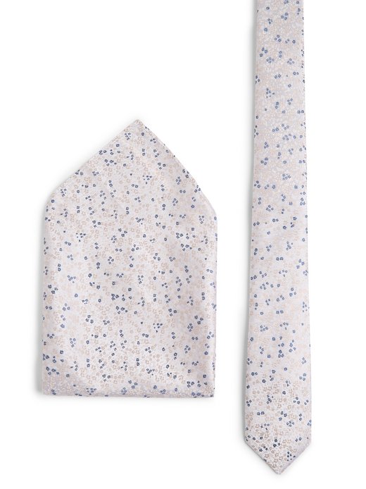 Herren Krawatte und Einstecktuch aus Seide