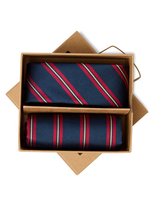 Herren Krawatte und Einstecktuch aus Seide