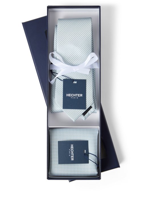 Herren Krawatte und Einstecktuch aus Seide