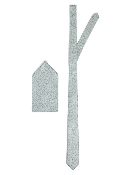 Herren Krawatte und Einstecktuch aus Seide