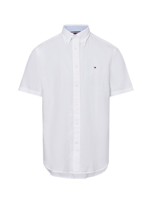 Herren Kurzarm-Hemd mit Leinen-Anteil