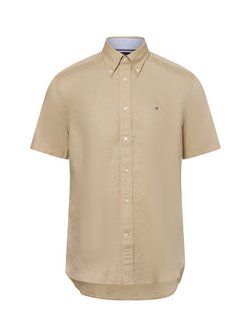 Herren Kurzarm-Hemd mit Leinen-Anteil