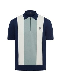 Artikelbild Herren Kurzarm-Pullover von Fred Perry in marine lind gestreift