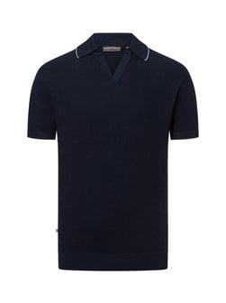 Artikelbild Herren Kurzarm-Pullover von Finshley & Harding in marine strukturiert