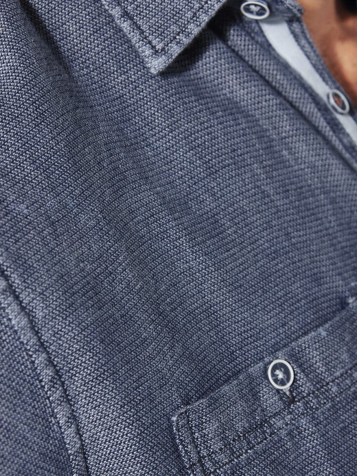 Jan Vanderstorm Hombre Camisa De Manga Corta Thjorven, Azul Oscuro