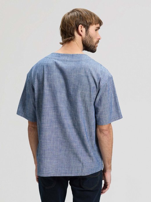 Herren Kurzarmhemd - Baseball With Pkt