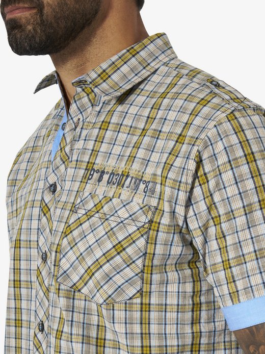 Jan Vanderstorm Camicia a maniche corte da uomo Ajule, beige., L
