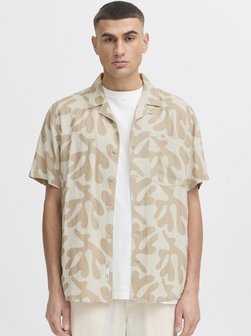 Artikelbild Herren Kurzarmhemd - SDOLAVI von Solid in beige gemustert