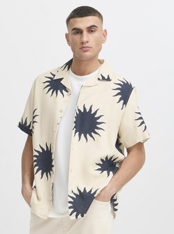Artikelbild Herren Kurzarmhemd - SDPARGAV von Solid in beige gemustert