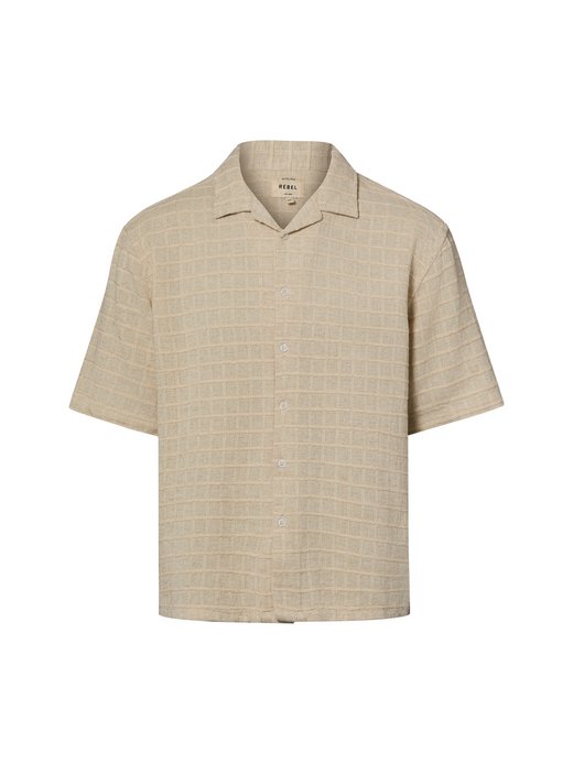 Herren Kurzarmhemd mit Leinen-Anteil - RRCorey