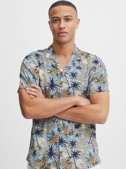 Artikelbild Herren Kurzarmhemd von BLEND in blau gemustert
