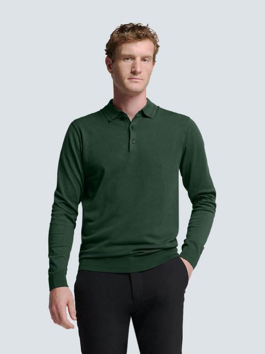 Herren Langärmeliger Polo-Pullover