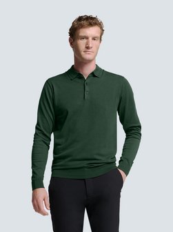 Herren Langärmeliger Polo-Pullover