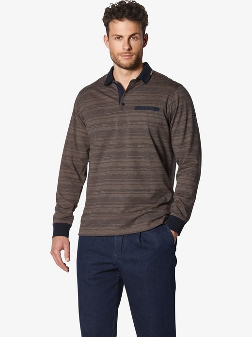 Herren Langarm-Poloshirt - ALRENTI