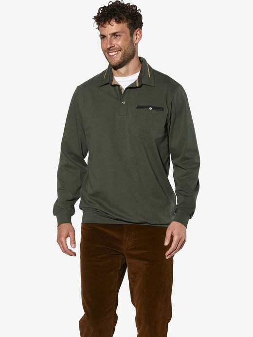 Herren Langarm-Poloshirt - DOROCASTI