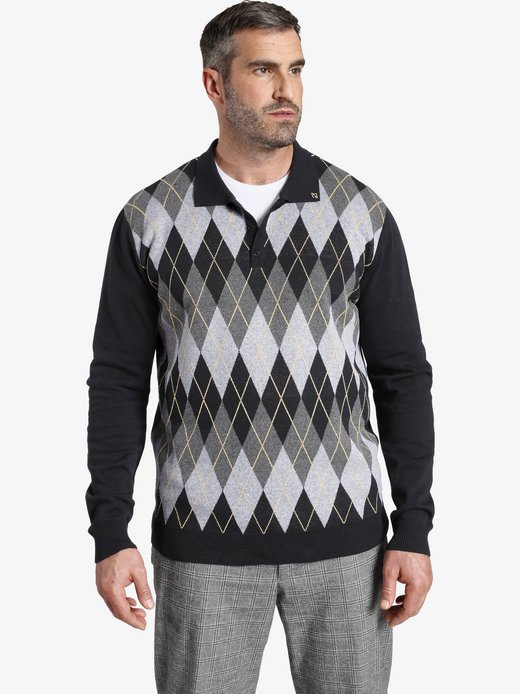 Herren Langarm-Poloshirt - EARL JERRY