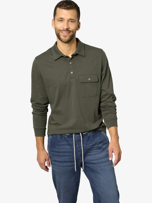 Herren Langarm-Poloshirt - FIOREZONTO