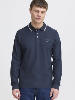 Artikelbild Herren Langarm-Poloshirt - SDHANGOR von Solid in blau uni