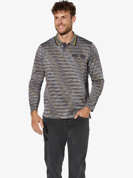 Herren Langarm-Poloshirt - VANDOR