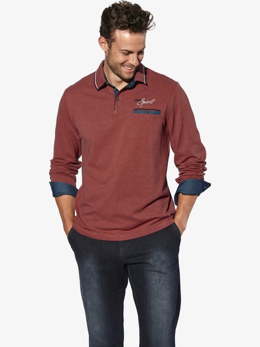 Herren Langarm-Poloshirt - VITORIO