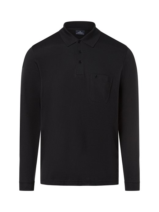 Herren Langarm-Poloshirt - bügelleicht