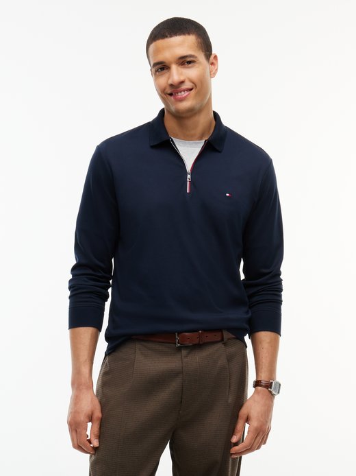 Herren Langarm-Poloshirt