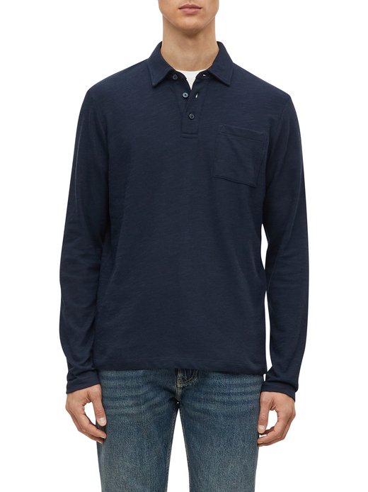 Herren Langarm-Poloshirt
