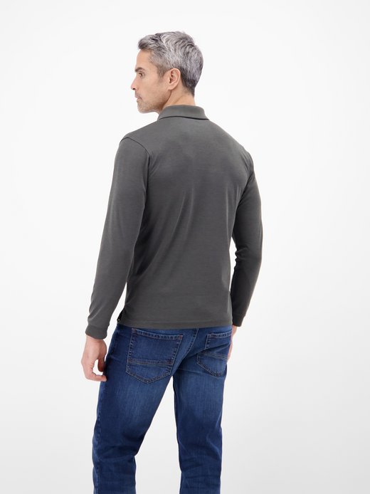 Herren Langarm-Poloshirt