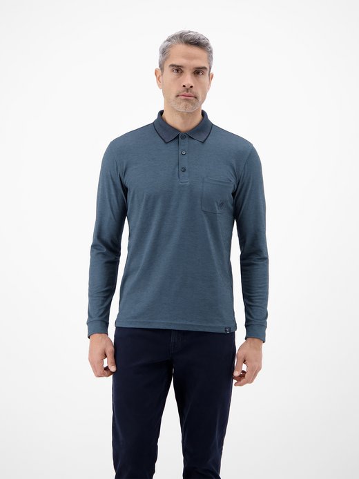 Herren Langarm-Poloshirt