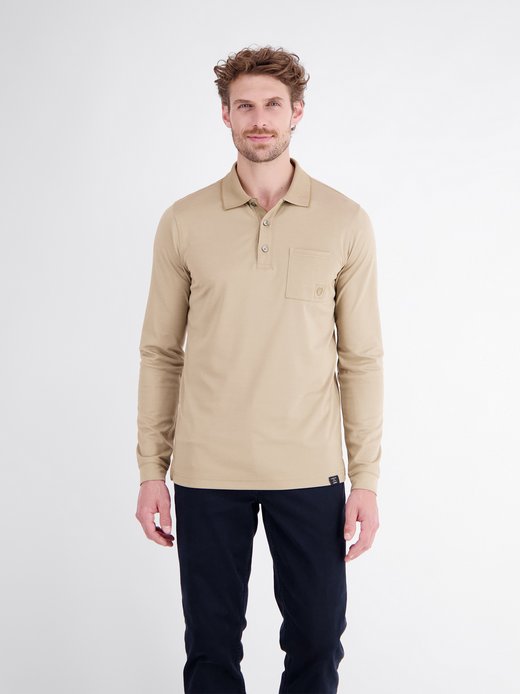 Herren Langarm-Poloshirt