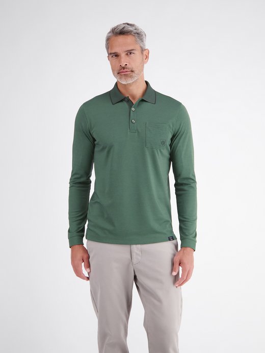 Herren Langarm-Poloshirt