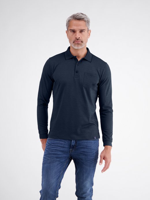 Herren Langarm-Poloshirt