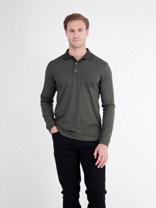 Herren Langarm-Poloshirt