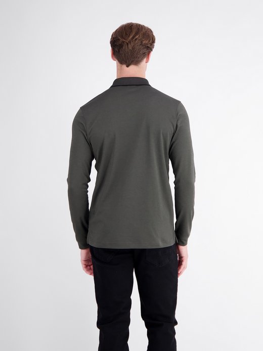 Herren Langarm-Poloshirt