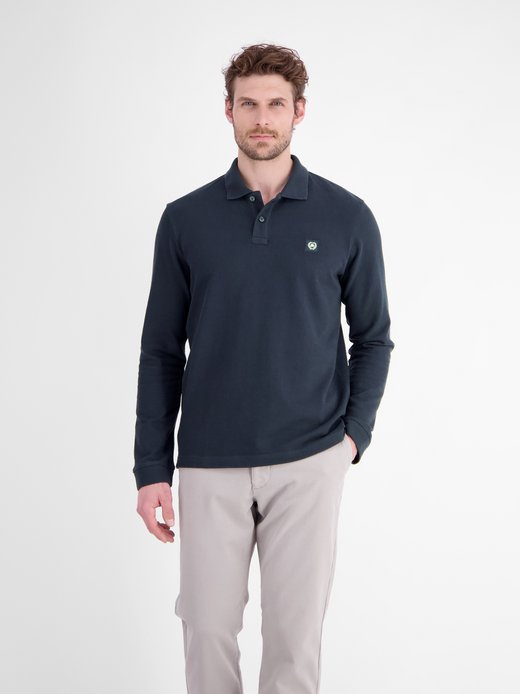 Herren Langarm-Poloshirt