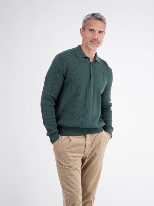 Herren Langarm-Poloshirt