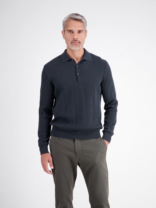 Herren Langarm-Poloshirt