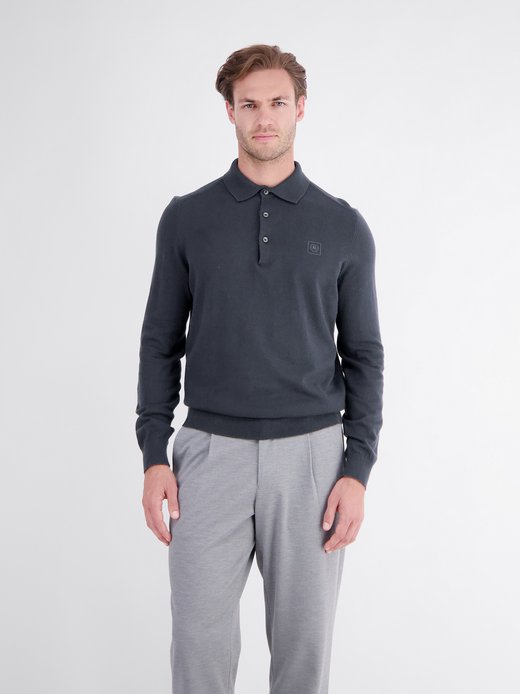 Herren Langarm-Poloshirt