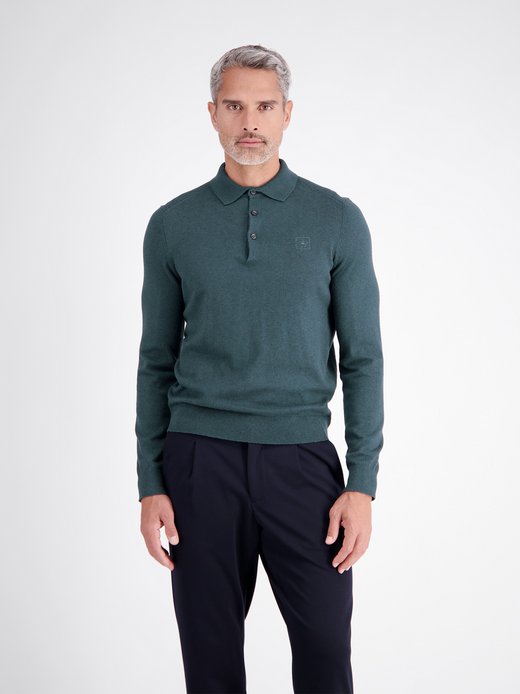 Herren Langarm-Poloshirt