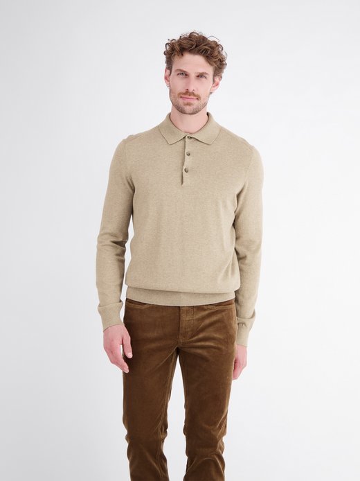 Herren Langarm-Poloshirt