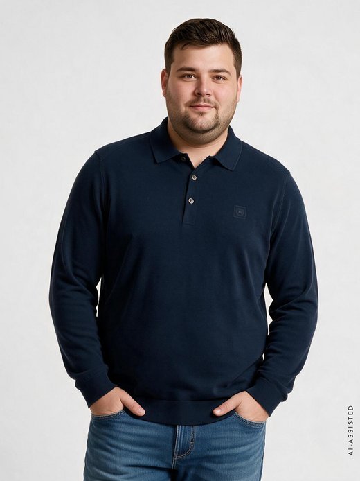 Herren Langarm-Poloshirt