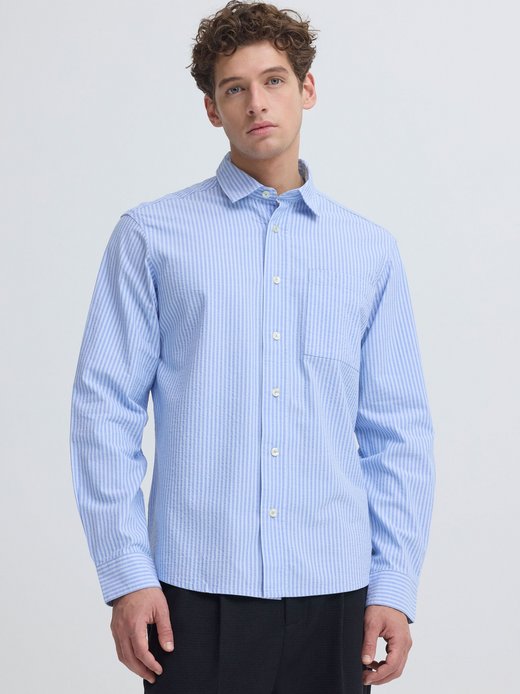 Herren Langarmhemd - CFJaevon Seersucker