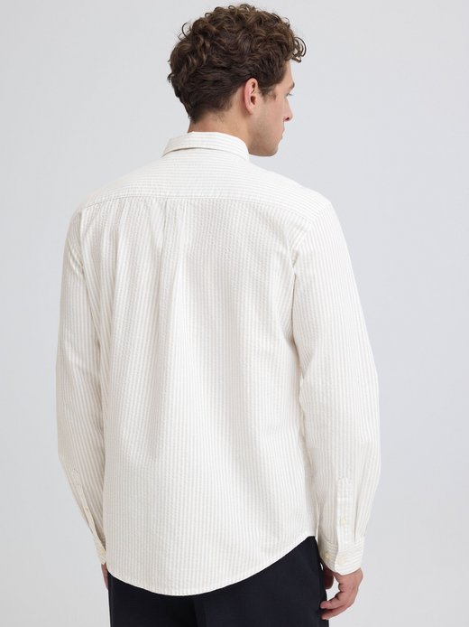 Herren Langarmhemd - CFJaevon Seersucker