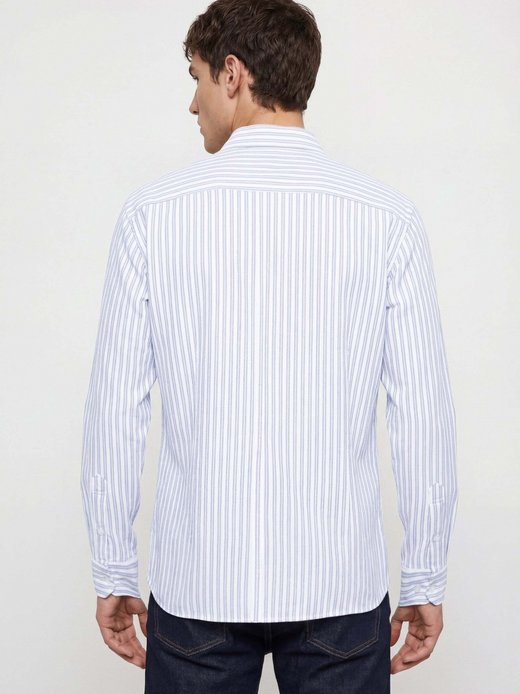 Herren Langarmhemd - Stripe