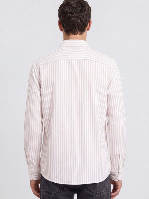 Herren Langarmhemd - Stripe