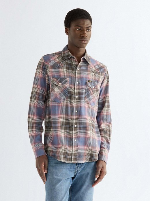 Herren Langarmhemd - Western