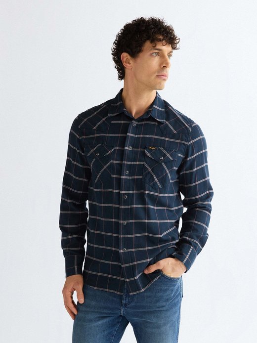 Herren Langarmhemd - Western