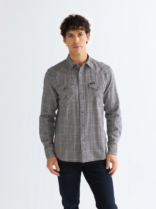 Herren Langarmhemd - Western